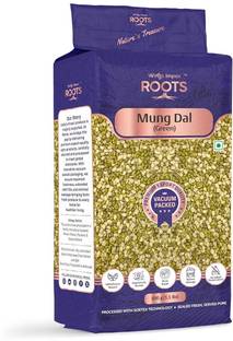 wings impex roots Green Moong Dal (Split/Chilka) (Premium Export Quality Moong Dal, Pure & Natural, Unpolished, vacuum Packed)