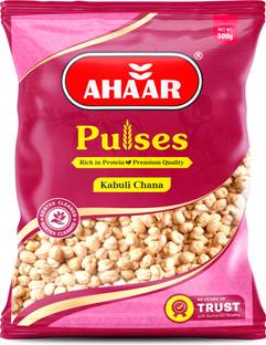 Ahaar Organic Brown Kabuli Chana (Whole) (Kabuli Chana (White Chickpeas))
