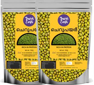 jaivikearth Organic Green Moong Dal (Whole) (cherupayar, green moong, organic mung, mung bean sprouted, munga, paccaippayaru)