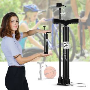 Manogyam Air Pump, Portable Foot Pump with Shrader & Presta Valve for Bicycle Pump