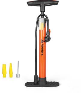 ADONYX Bicycle Tire Pump Portable, Hand Air Pump for Bike Exercise Balls Inflatables Ball, Bicycle Pump
