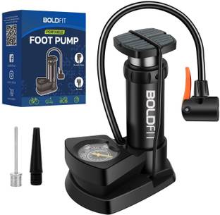 BOLDFIT Air pump for Bike, Car and Cycle Tyres with Meter Inflator Bicycle, Football Pump, Volleyball Pump Pump