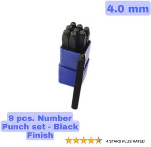 Luxuro Punch Set 5/32" - (4 mm) Hardened Steel/Metal Die Jewelers with Case Punches & Punching Machines