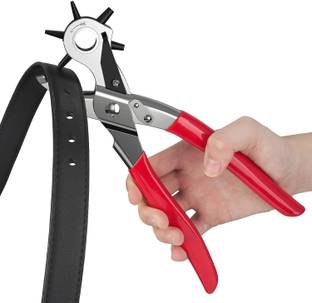 ALWAFLI Revolving Leather Belt Hole Punch Plier with Multi Tool for Belts, Watch Bands Punches & Punching Machines