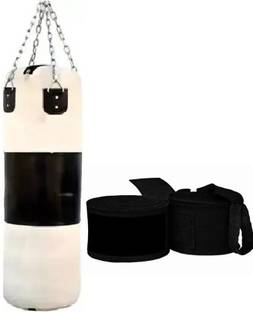 bulls fitness 4 Feet Unfilled Punching Bag + Hanging Chain + Handwrap Hanging Bag