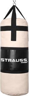 Strauss Heavy Duty Canvas Punching Bag Filled | Gym Boxing Bag | Punch Bag Hanging Bag
