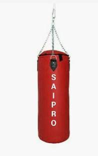 KANG Unfilled Black Heavy PU Punching Bag with Hanging Chain 16 inch Hanging Bag