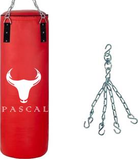Pascal 4 feet long heavy canvas punching bag with Steel Chain Hanging Bag