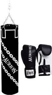 Aurion 3 Feet, Synthetic Filled Punching Bag with Chain & Boxing Glove Hanging Bag