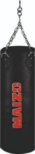 MAIZO Unfilled 3 Feet Punching Bag Black with PU Material with Chain Hanging Bag