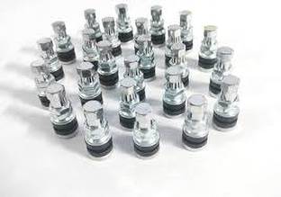 PRIDE Metal Tire Valve Stem TR -161 100Pcs with Dust Cap for Motorcycle and Bike Tubeless Tyre Puncture Repair Kit