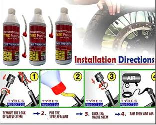 Envirotouch Tire Sealant-010 (Pack of 3) Tubeless Tyre Puncture Repair Kit