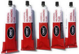 Omni Chemical Vulcanizing Fluid(CVF 75ml) Tire Tube Repair Patch Set of 5 Pieces Tubed Tyre Puncture Repair Kit