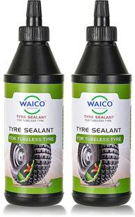 WAICO Tubeless Tyre Sealant 2X350mL Anti Puncture Liquid Gel for Bike, Scooty & Car Tubeless Tyre Puncture Repair Kit