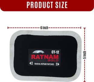 RATNAM GOLD RADIAL TYRE REPAIR PATCH 12 NO. (BOX QTY. 10 PCS) Tubed Tyre Puncture Repair Kit