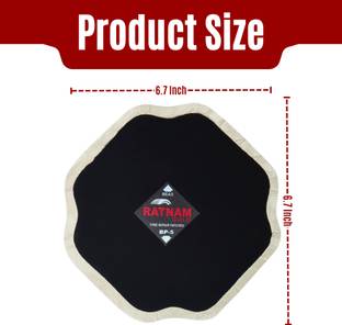 RATNAM GOLD BIAS PLY TYRE REPAIR PATCH 5 NO. (BOX QTY. 5 PCS) Tubed Tyre Puncture Repair Kit