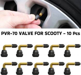 WILLIBEE PVR-70 Tubeless Tyre Valve Stem Rubber Brass Valve/Neck Stem for Scooty(10 Pcs) Tubeless Tyre Puncture Repair Kit