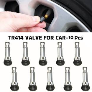 WILLIBEE TR414 Tubeless Tyre Valve Stem Rubber Brass Valve/Neck Stem for Car (10 Pcs) Tubeless Tyre Puncture Repair Kit