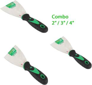 MALFAH ENTERPRISES HANBON 281102 _281103_281104 PUTTY KNIFE COMBO SET 2INCH, 3INCH AND 4INCH Stiff Putty Knife