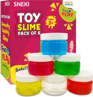sneki (Pack Of 6) DIY Multicolor Scented Magical Slimy Slime Gel Jelly Set Kit Air Dry Magic Crystal Clay Putty Toy Kit for Girls Boys kids Slime