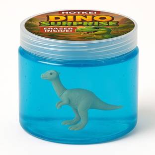 HOTKEI Slime with Dinosaur Eraser Toy Kit Set for Kids Boys Girls Birthday Gift Multicolor Putty Toy