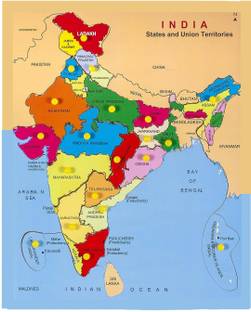 GAMLOID Indian Map /Board Game/Educational/Learning Game for Kids Accessories
