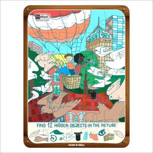 ABYZ Hot Air Baloon Ride Puzzle with Interactive Game for Kids Ages 3-6