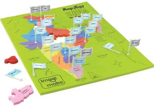 GREEN WAY Educational India Map Puzzle with State Capitals - India Map block game -25 pcs