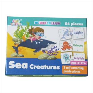 fun treasure 2 Pcs Sea Creatures Puzzle