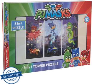 FUNSKOOL PJ MASKS 3 IN 1 TOWER PUZZLE, CREATIVE, EDUCATIONAL, JIGSAW PUZZLE FOR BOYS & GIRLS