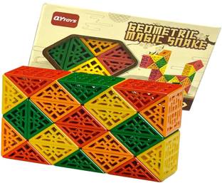 SALPITOYS QiYi Geometric Magic Snake Cube Twisty Puzzle Toys, 24 Blocks,
