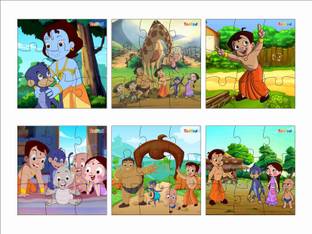 Todfod Wooden Jigsaw Puzzles Chota Bheem & friends Anime Cartoon Characters For Kids