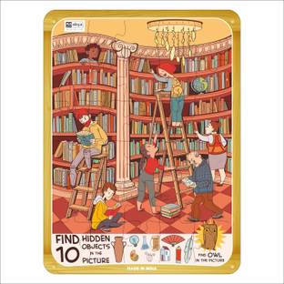 ABYZ Owl in Library Puzzle with Interactive 'Find the Things' Game for Kids Ages 3