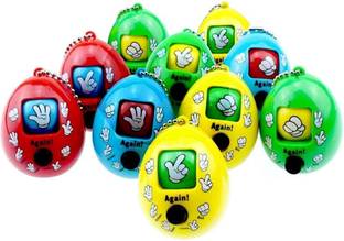 Birthday Popper Rock Paper Scissor Game Key Chain Eggs Shape Toys as Birthday Return Gift