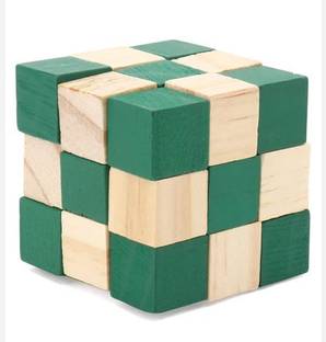 CUBESKOOL Snake Wooden Puzzle Cube