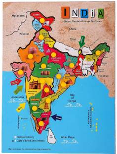 RITSKART Best Buy Wooden Educational learning Map Board Puzzle for kids