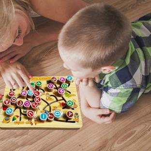 blue seed Sorting Blocks Board Game Pegboard Puzzle Alphabet Tracing Puzzles Learning Toys