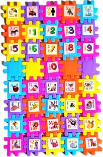 Quasar ABCD 123 Block Game Colorful Shape Locking Educational Building Block Game