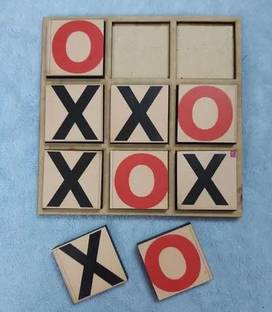 SHALAFI Tic-Tac-Toe Game Cross Zero Game Noughts and Crosses Wooden Board Jigsaw Puzzles
