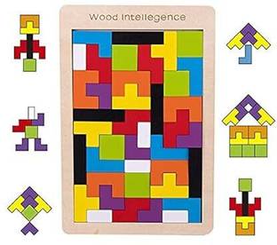 NTZ Wooden Brain Teaser Jigsaw Puzzle Russian Building Block Montessori