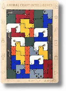 Ansoz Animal Tetris Puzzle for Kids- Educational Toy|Jigsaw Puzzle for Kids|Multicolor