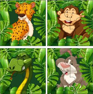 Craftzo Learning Animal Puzzle For Kids, Puzzle Game For Kids , Toys for kids