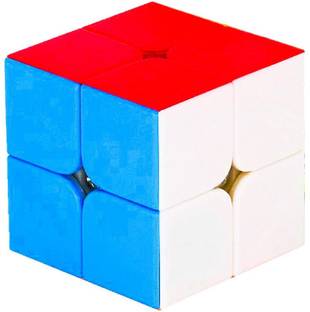 Aseenaa High Speed Smooth Smart 2X2 Cube, Stickerless Magic Brainstorming Puzzle Set
