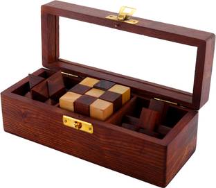 Shriji Crafts 3D Puzzles Game 3-in-1 soma cube\ interlocking Block\snake cube\ Game