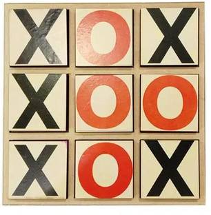 SHALAFI Classic Tic Tac Toe Toy Game Zero and Cross Game Wooden Tic Tac Toe Game for Kid