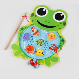 SHALAFI Fishing Game Puzzle Magnetic Fishing Pole Game Fish Catching Magnetic Toy Board