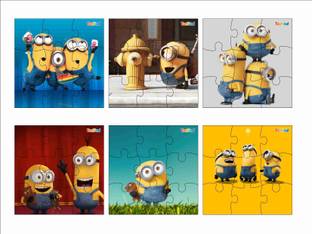 Todfod Wooden Jigsaw Puzzles Minions & Friends Anime Cartoon Characters For Kids
