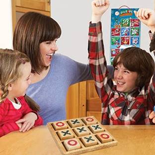 Plus Shine Wooden Tic Tac Toe Portable Game for Kids&Adult Strategy & War Board Game Puzzle