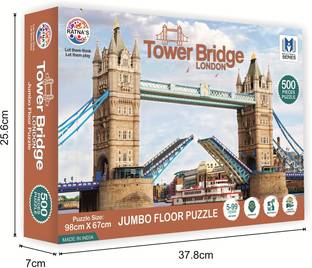 Ratnas Jumbo London Tower Bridge 500 pieces jigsaw puzzle with a 8 page booklet inside