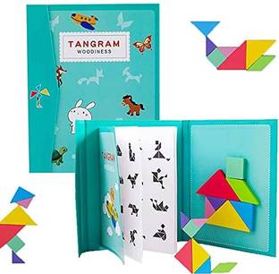 Bestie Toys Tangrams For Kids Wooden Pattern Tangram Magnetic